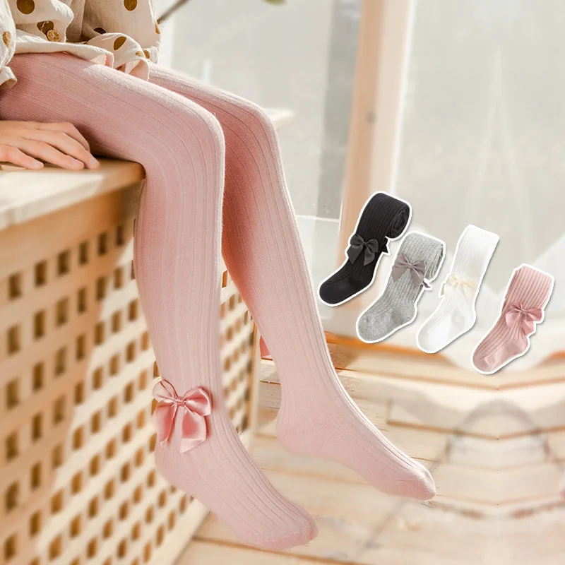 Warm Knit Kids Plain Pantyhose Baby Cotton Legging - China Plush