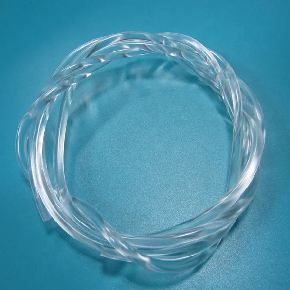 size customized transparent pvc cord plastic
