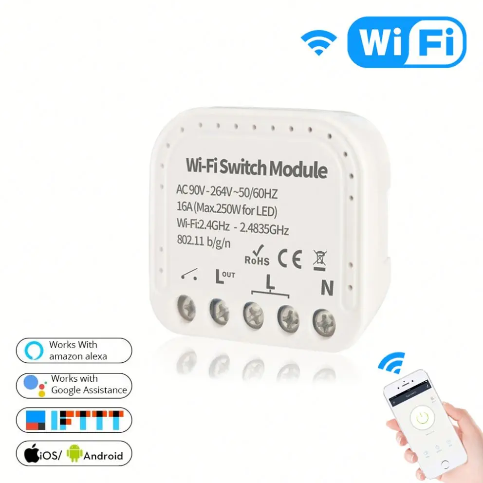 Wifi Smart Wall Light Diy Breaker Automation Tuya Wifi Switch Module Buy Cheap Wifi Module Wall Switch Module Touch Switch Module Ethernet Switch Module Wifi Smart Wall Switch Tuya Module Dimmer Switch