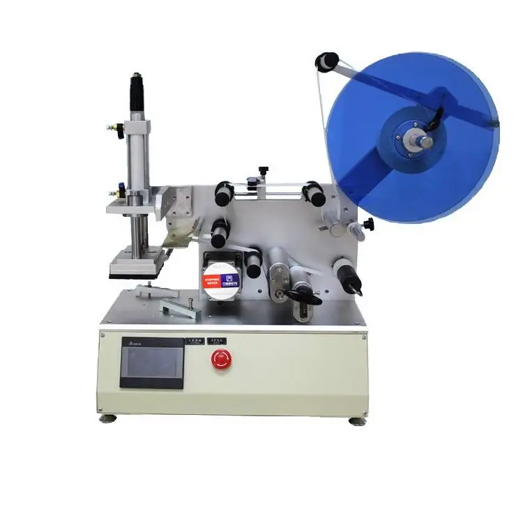 TEBAK High Performance Desktop Semi-automatic Plane Labeling Machine Square Bottle Box Automatic Flat Sticker Labeling Machine