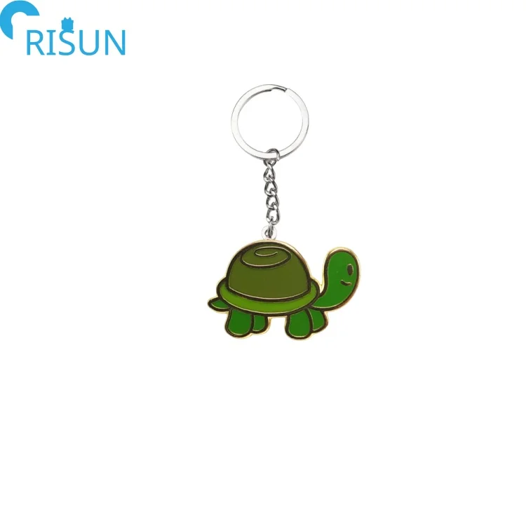 Customized 3d Metal Enamel 3d Tortoise Keychains Keyrings Custom ...