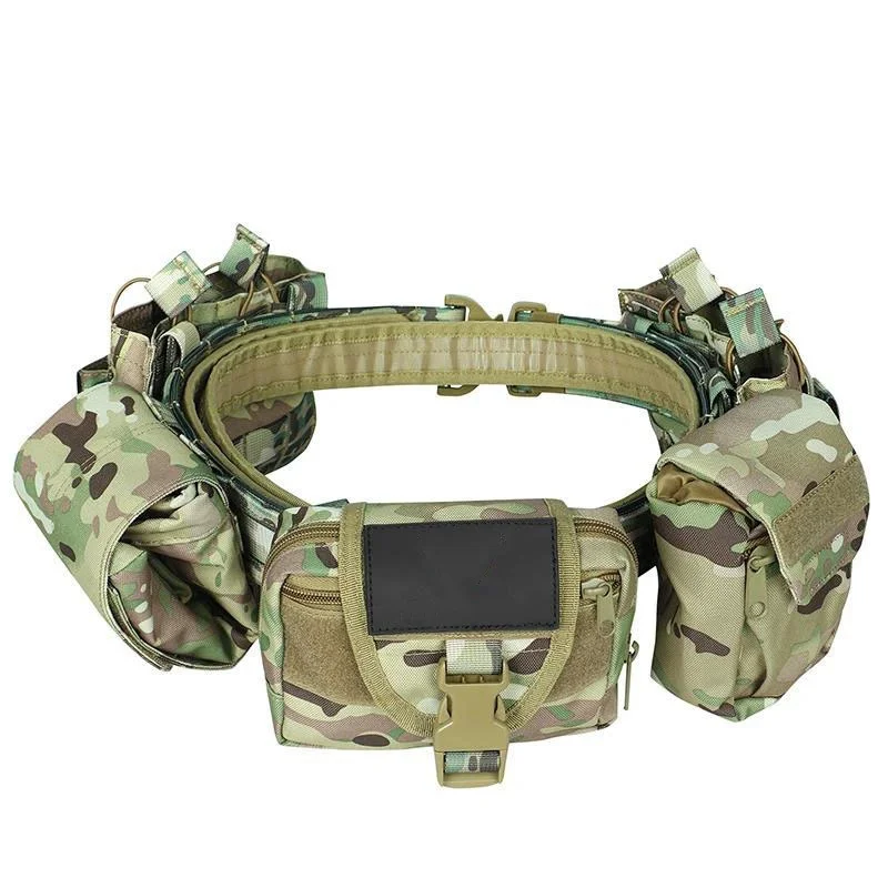 Wholesale Adjustable Outdoor Modular Tactical Belt Sets Duty Belts Utility Belt with Accessories Pouches Security Equipment