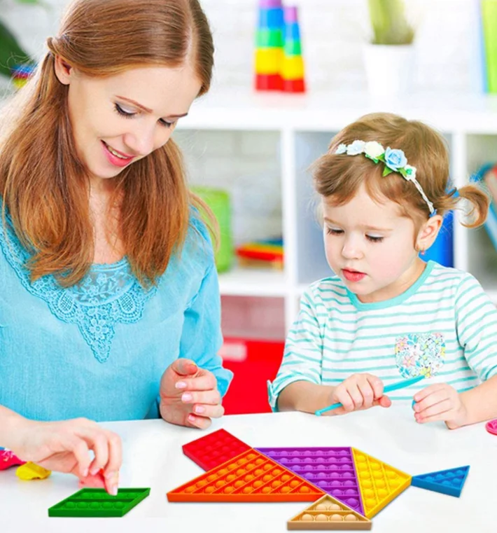 7 шт. пуш-ап поп-пузырь Непоседа сенсорные игрушки для детей и взрослых