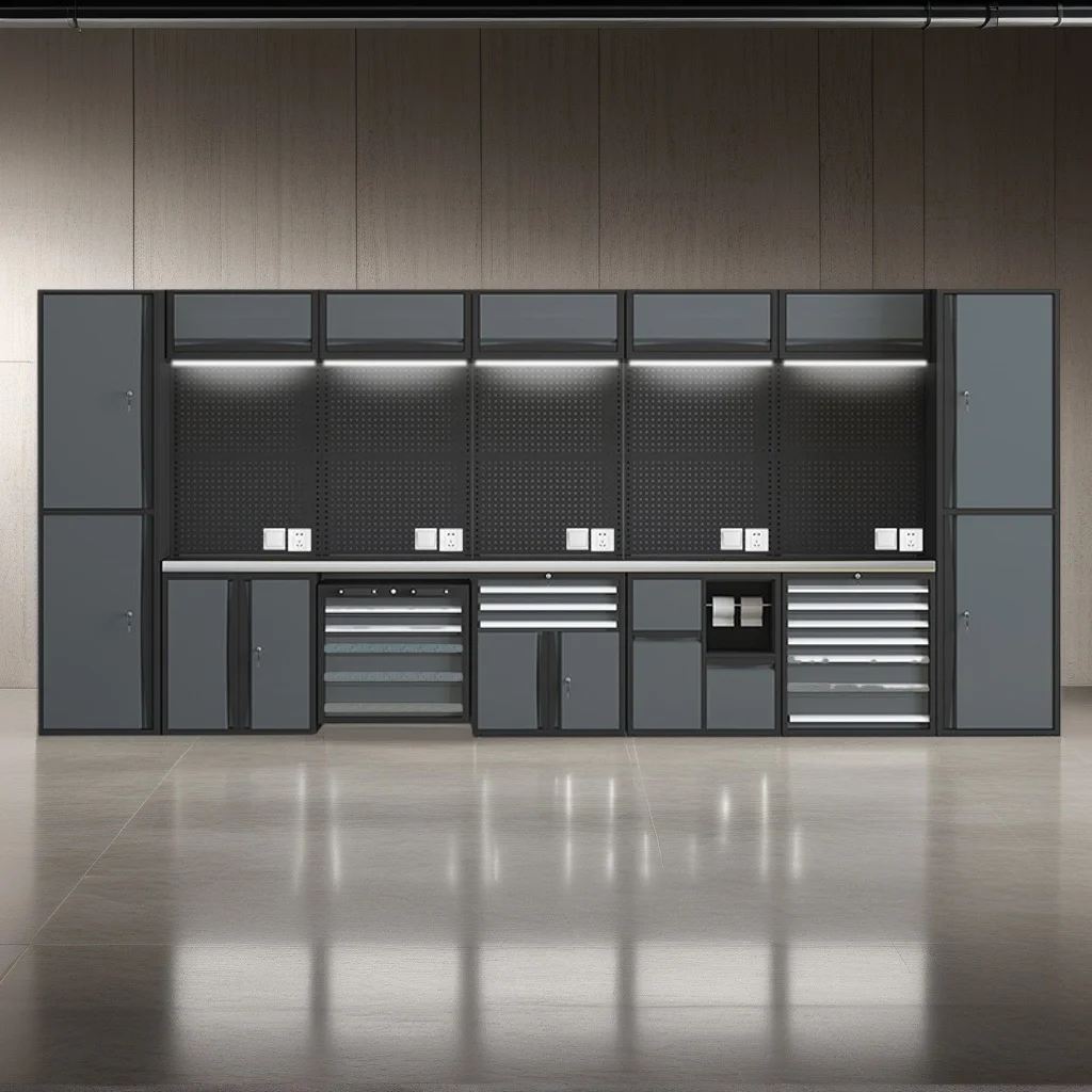 Steel Mobile Tool Cabinet with Drawers Heavy Duty Automotive Repair Workstation