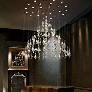 Postmodern Light Luxury Creative Lotus Flower Chandelier Living Room Bedroom Dinningroom Designer Chandelier