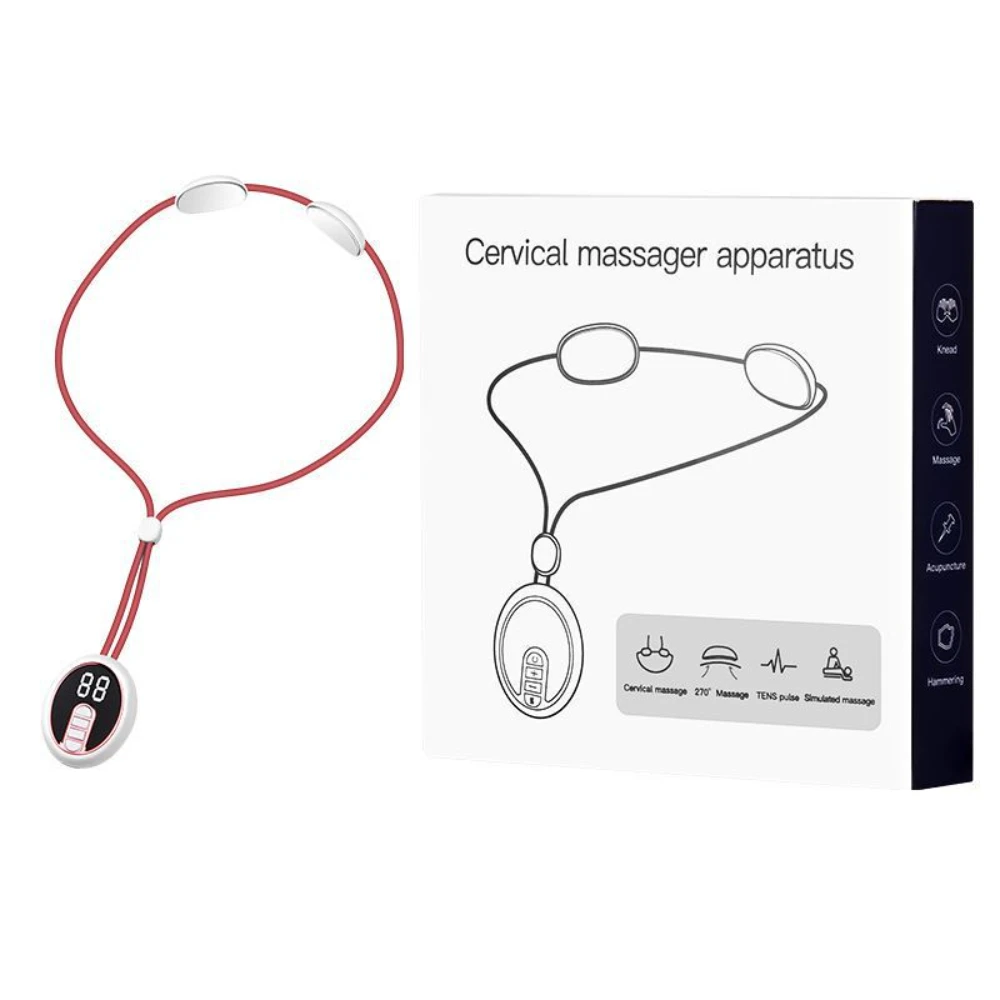 Portable Smart TENS Pulse Cervical Spine Massager EMS Hanging Neck Massager With Heat