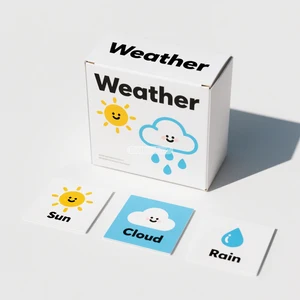 Factory Design Learning Weather Vocabulary Family Entertainment Customized logo Paper Flashcards