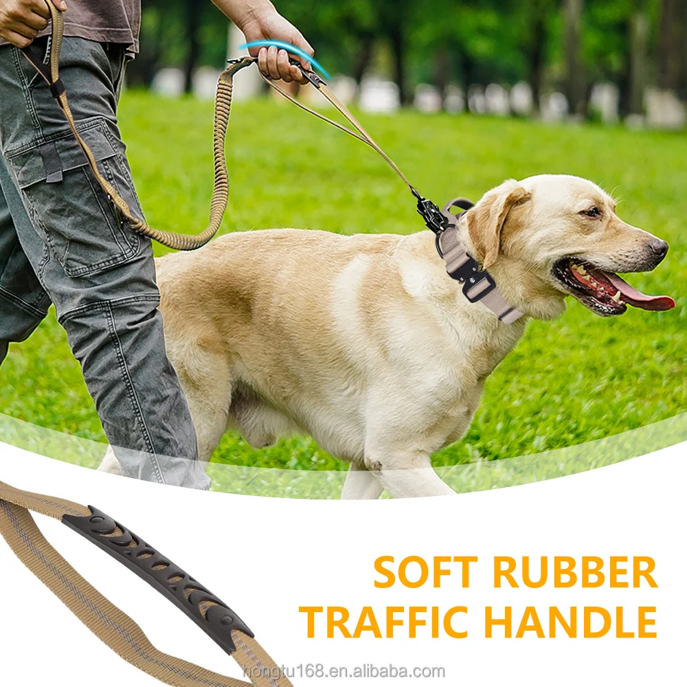 Nylon Tactical Dog Collar Military Adjustable Training Dog Collar With Metal D Ring Buckle M Size
