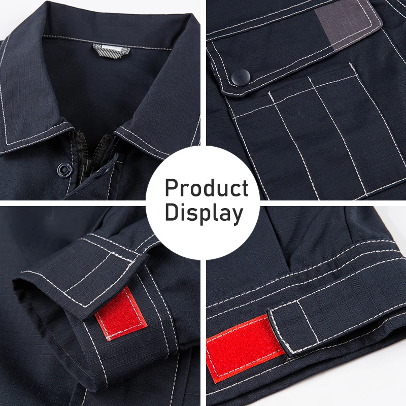 Industrial Factory Worker Welding Work Suit Tear Resistant Long Sleeve Work Jacket Clothes Guangdong Workwear Manufacturer