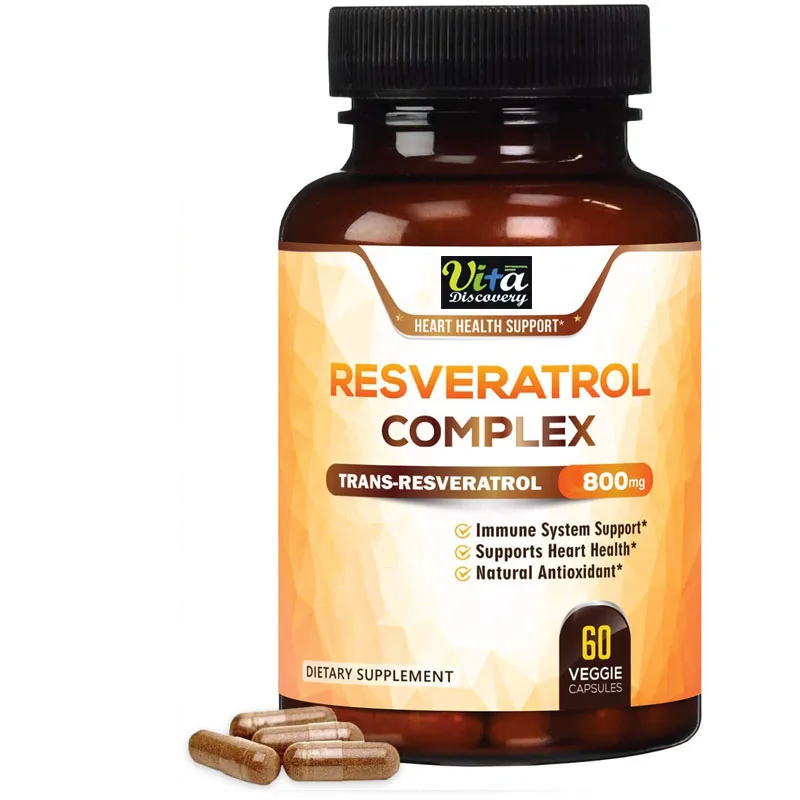 hot selling oem trans resveratrol 99% powder veggie capsules 500