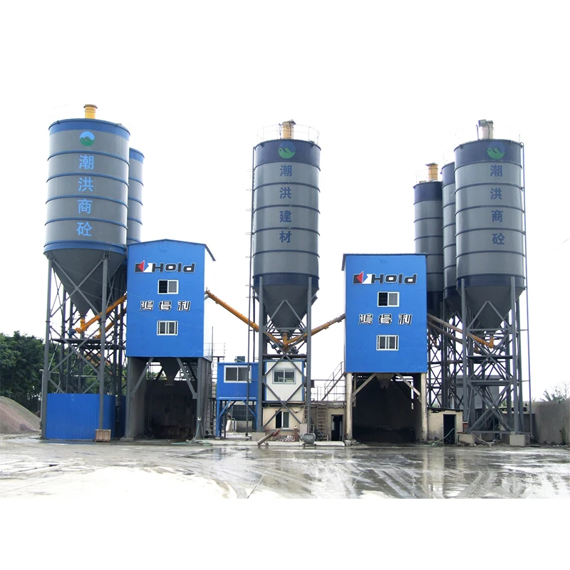 Hzs90 High Performance Fixed Concrete Mixing Batching Plant with Vertical Type Cement Silo