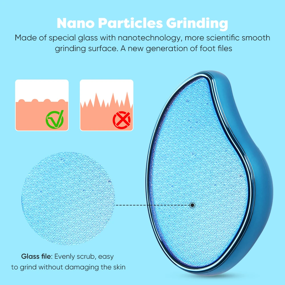 Nano Crystal Glass Foot Scrubber Foot File Callus Remover For Feet Hard