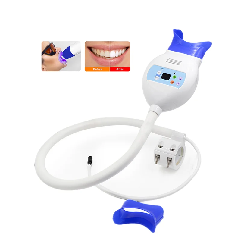 Dental Chair Unit with 8pc Blue LED Light 20-Minute Teeth Whitening Accelerator Tooth Bleaching Machine Cleaning Filling Teeth