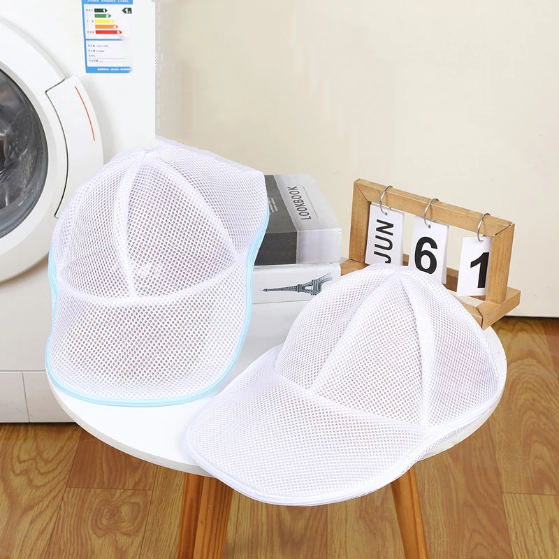 Hat Wash Protector Baseball Cap Cleaner Machine Detachable Mesh Hat Washing Bag