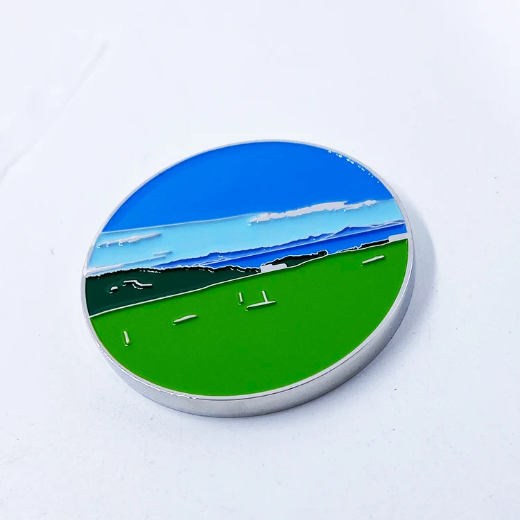 Custom Enamel Golf Ball Marker Customized Logo High Quality  Golf Poker Chip Magnetic Golf Ball Marker manufacture
