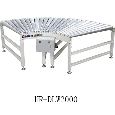 Automatic Transfer Turntable Power Motorized Belt Pallet Roller Conveyor for Packing factory