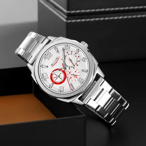 SKMEI 9350 Custom Men's Stainless Steel Strap Coin Business Luxury Antique Alloy Sports Water Resistant Quartz Watch Auto Date