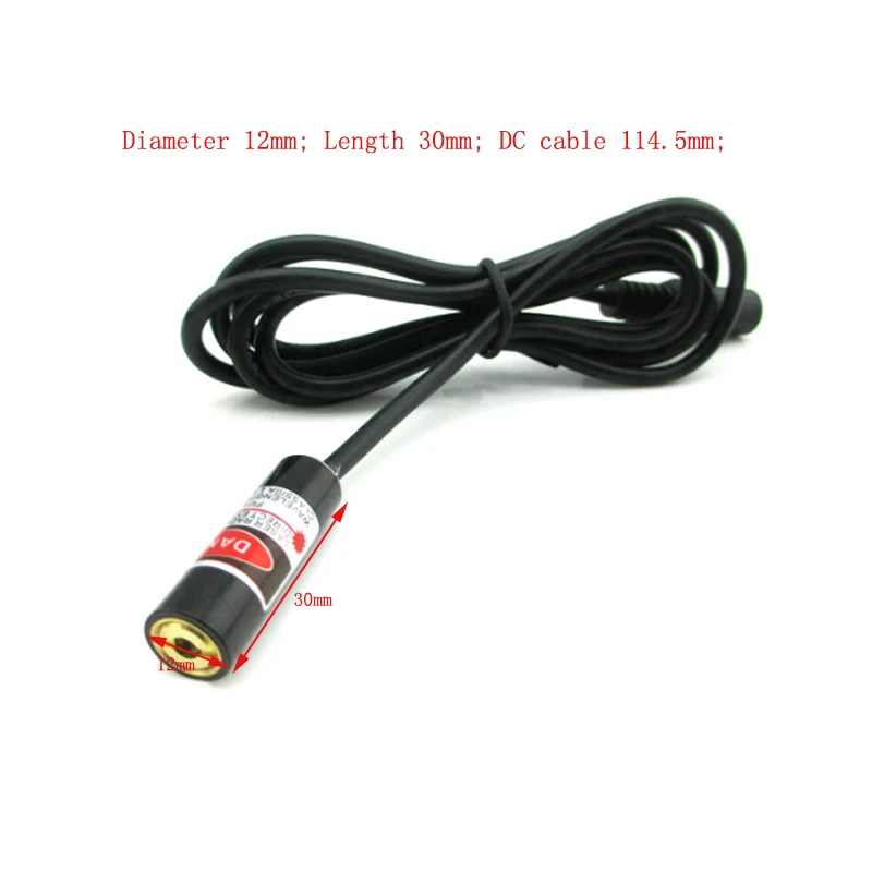 New Adjustable Focus Red Aluminum Pointer Laser Head Wavelength 650nm for CO2 Laser Engraving and Cutting Machine