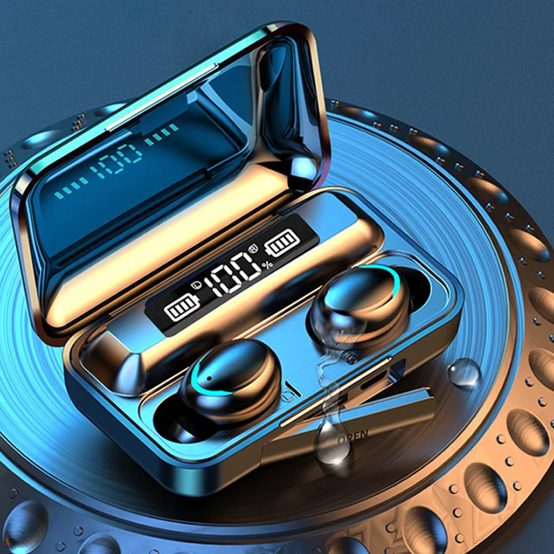 Бесплатный образец гарнитуры ture беспроводные наушники Игровые наушники-вкладыши f9 tws наушники-вкладыши f9 5c наушники с внешним аккумулятором