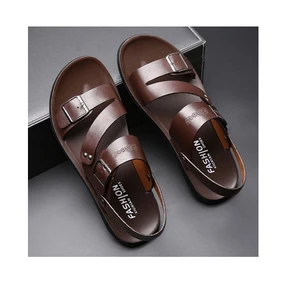 Mens New Beach Shoes Cool Outdoor Two-Piece Anti Slip Soft Sole Soft Surface Casual Wear Resistant Mens Slippers