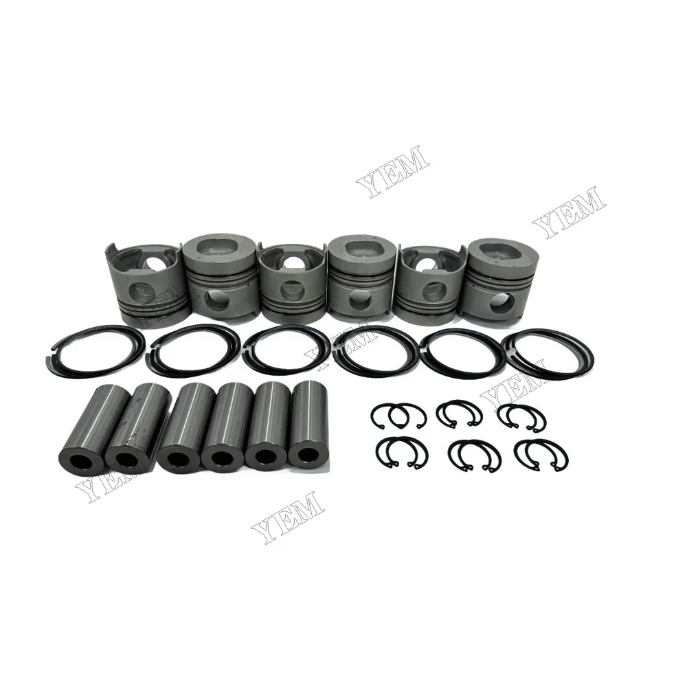 Cylinder Pistons Kit With Rings Suitable for Isuzu 6BD1 Replacement Engine Parts 2