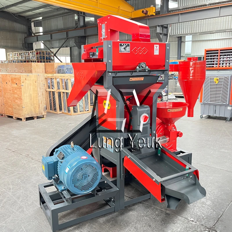 Mini Rice Milling Machine 500kg/h Home Use Engine-Powered ...