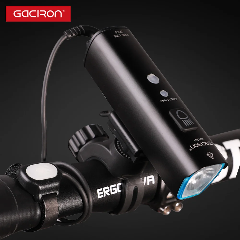 Gaciron 1000 Lumen Smart Road Mountain Front Cycling Light Lamp Type-C  Bicycle Led Light Headlamp