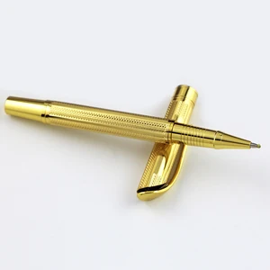 Factory Wholesales Luxury Gold Custom Logo Gift Carved Designs Metal Roller Ball Pen