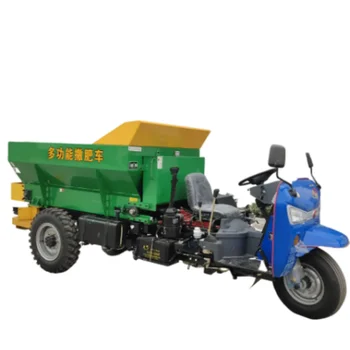 Wholesale agricultural three-wheeled fertilizer spreader Self-propelled diesel fertilizer spreader
