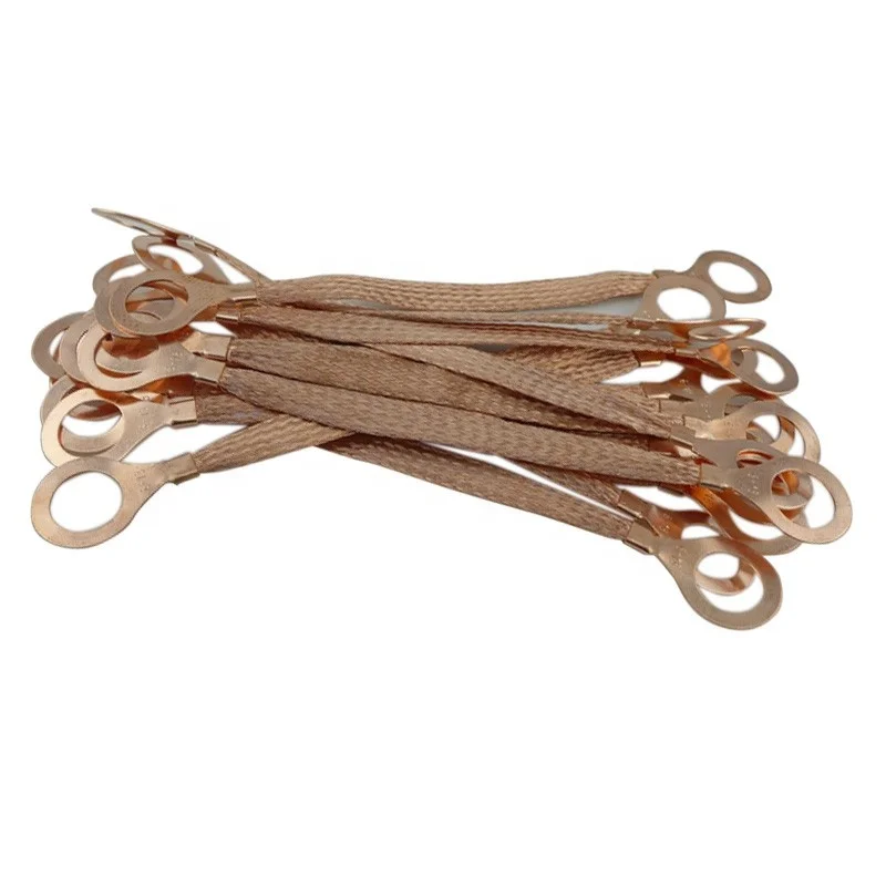 Flange Static Jumper Conductive Tape Soft Copper Grounding Braided Wire