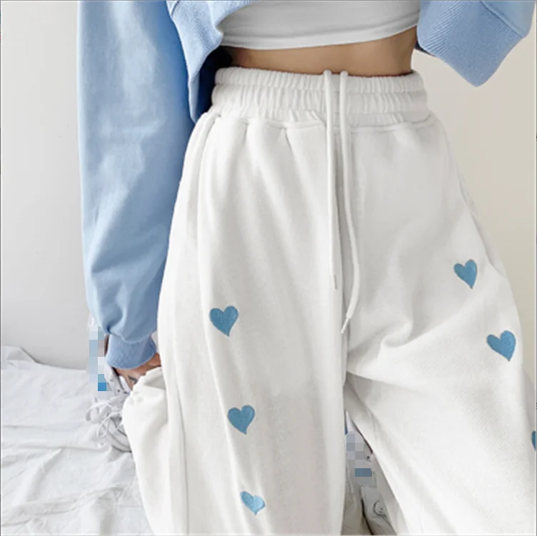 M-2XL Spring/Summer New Drawstring Sports Casual Pants Love Women's Leggings
