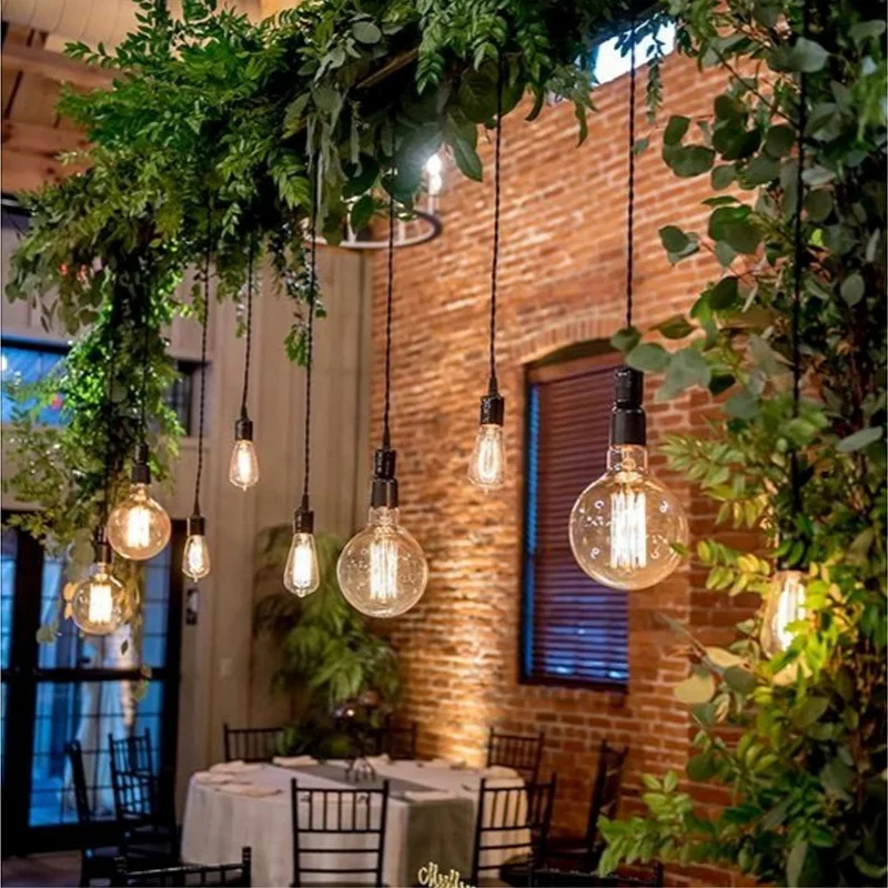 Unique Decor Lights Ideas Indoor Reception DIY Ideas for Wedding lighting Events PartyLights Pendant Hanging Lampada led