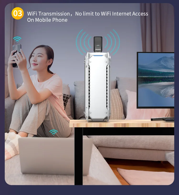 Comfast Built In Antenna Adapter Cf943ax 900mbps With 5.3 Bluetooth