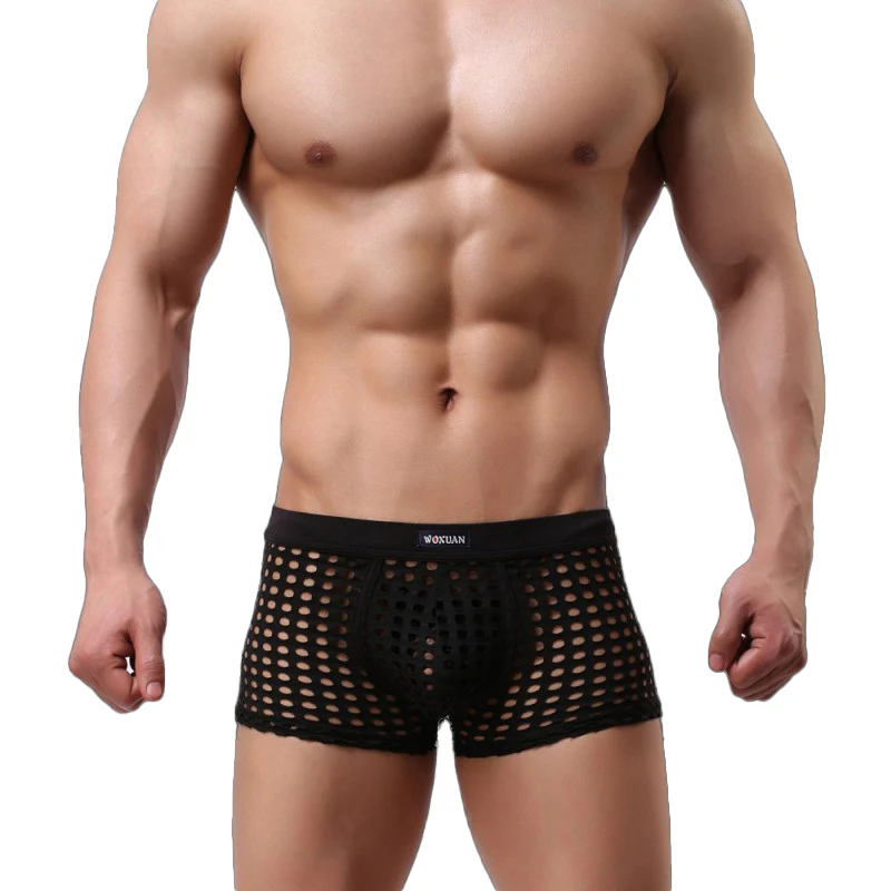 Bahoto Wholesale Mesh Men Underwear Shorts Boxer Briefs Popular