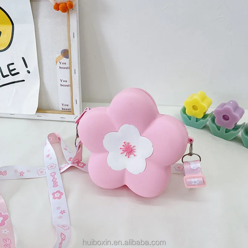 Wholesale Customize Silicone Sun flower Cute Mini Shoulder Bag