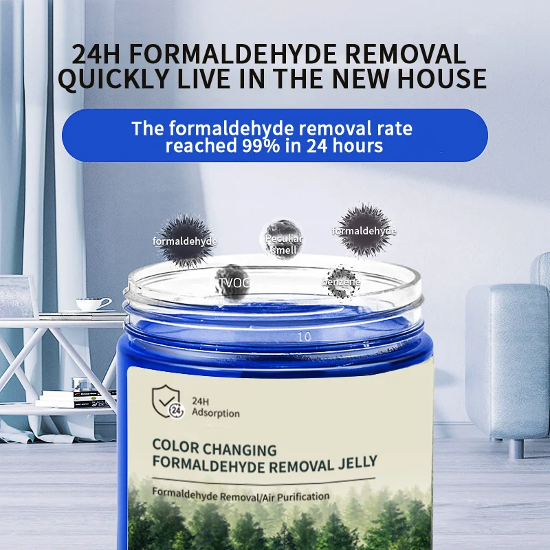 24 Hours Working Formaldehyde Purifier Color Change Gel Jelly Formaldehyde Removal Scavengers for New House and Car
