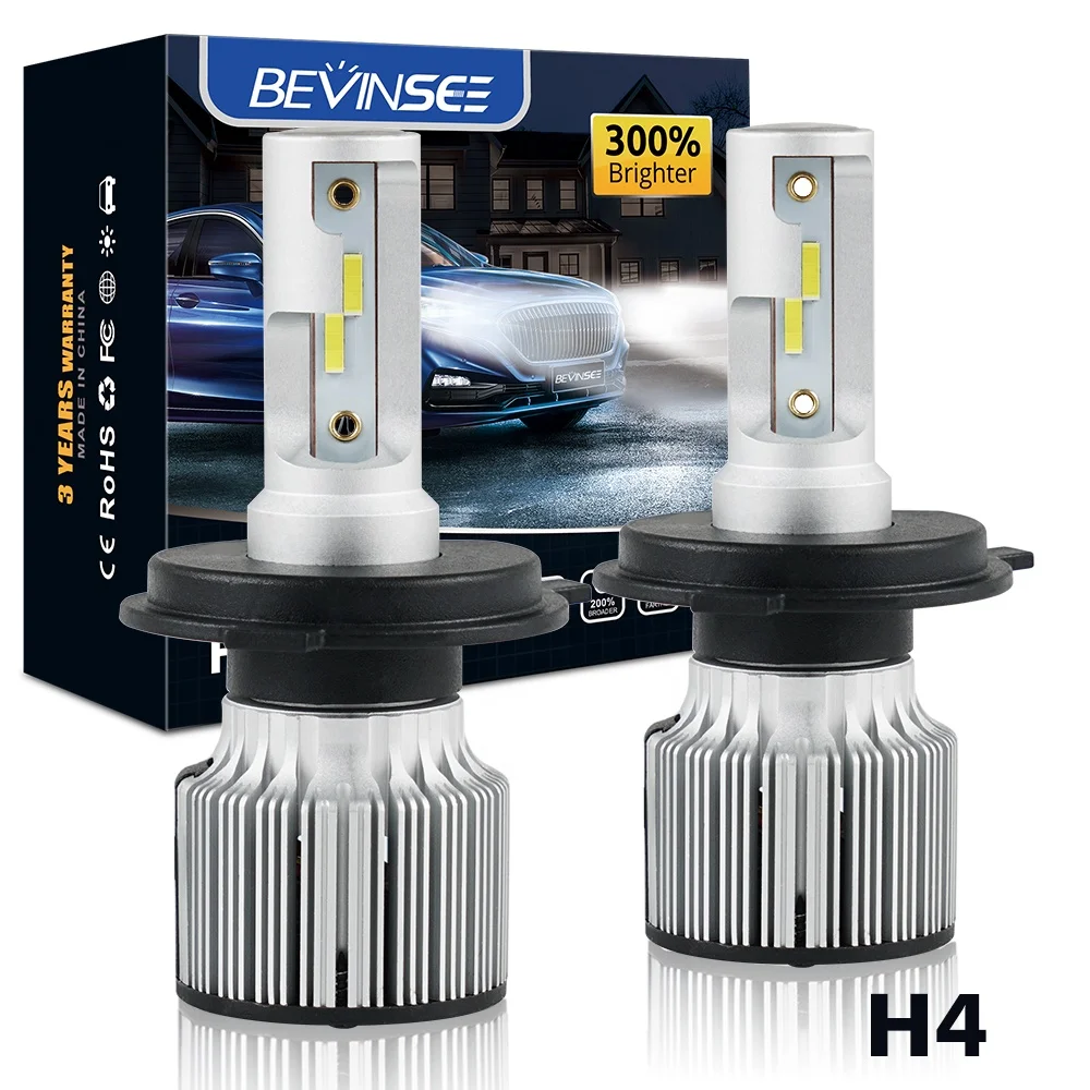 Светодиодные лампы Bevinsee H7 H4 H11 50W H8 9005 9006/HB4, автомобильная система освещения, светодиодные лампы 7124-F31C