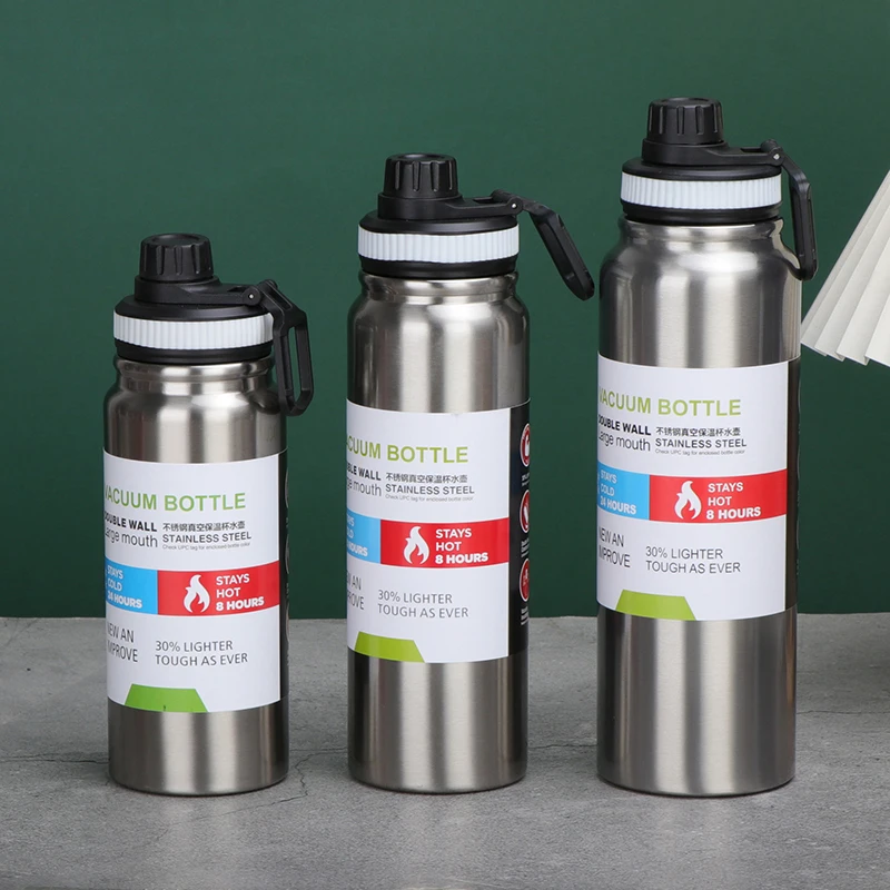 Insulated Sport Thermos Bottle Largecapacity Stainless Steel Water Bottle Travel Cup Double