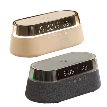 Six-In-One Multifunctional Home Theatre Wireless Charger for Bluetooth Speaker Night Light White Noise FM Radio RGB LED for