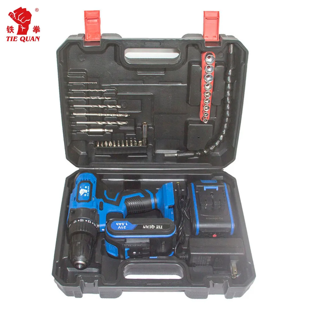 21 Volt Lithium Ion Rechargeable Portable Electric Drill Cordless Impact Drill with Keyless Chuck Customizable with OEM Support