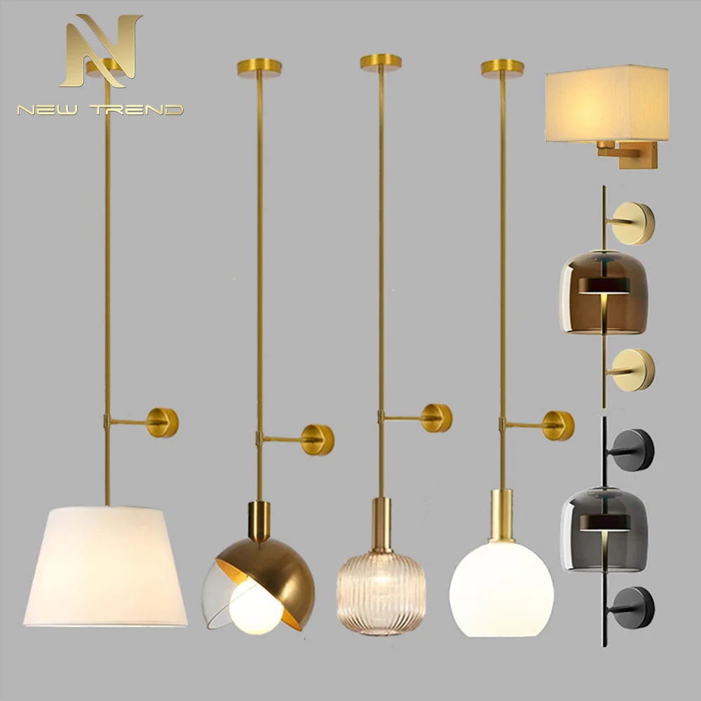 Applique murale LED de chevet de luxe – Lampe murale réglable moderne pour projet de chambre d’hôtel