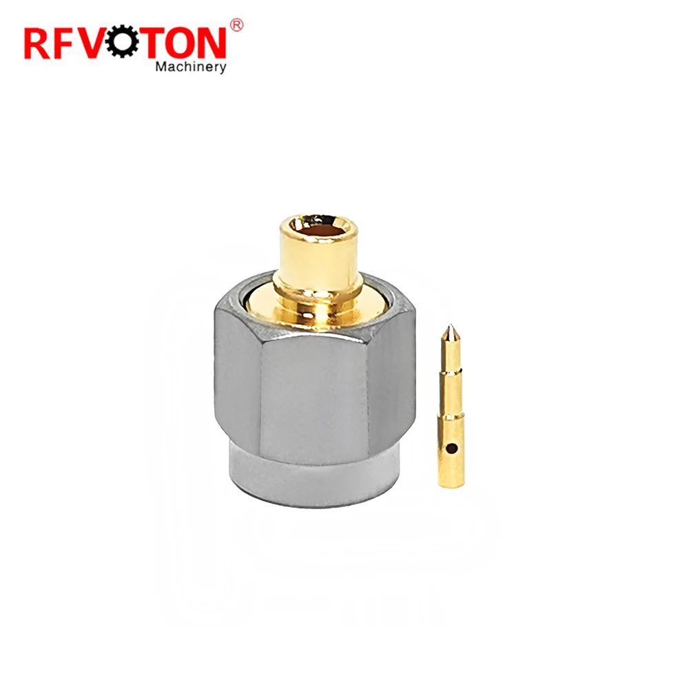 Rf Coax Coaxial Connector Solder Welding SMA Male Plug for SS405 Cable Stainless Steel Connector in Stock ROHS