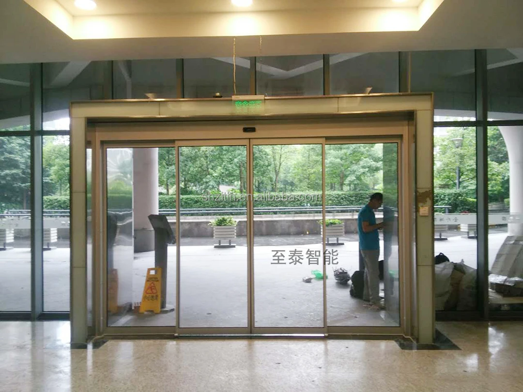 Professional Automatic Glass Sliding Door Drive Set Modern Design Style for Commercial Interior Use for Hotels Finished Surface