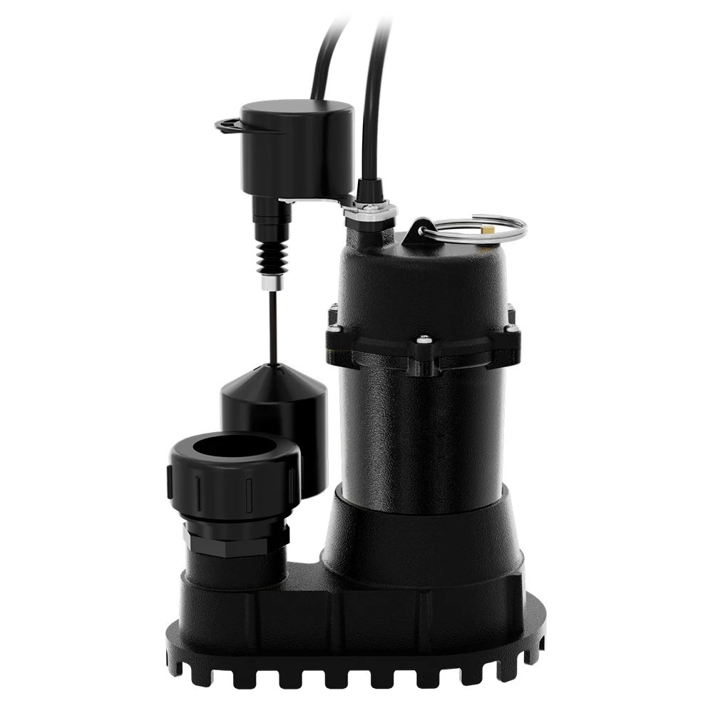 Non Clog vortex Impeller Submersible Cast Iron Sump Waste Water Dewatering Pumps for House Basement Flood