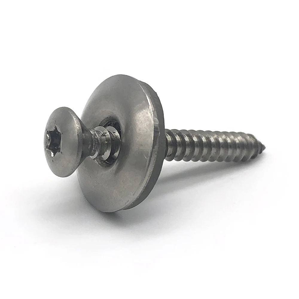Wholesale Stainless Steel M4 Corss Torx Socket Round Head screws with Washer combination Machine Screws with Blue Zinc Plated