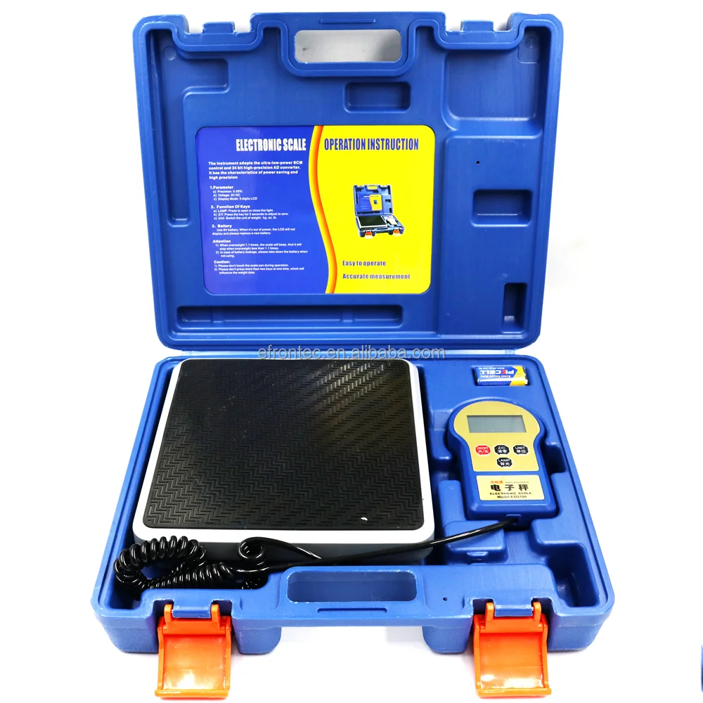Digital Electronic Refrigerant Charging Weight Scales 100kg for AC Refrigerant Recovery