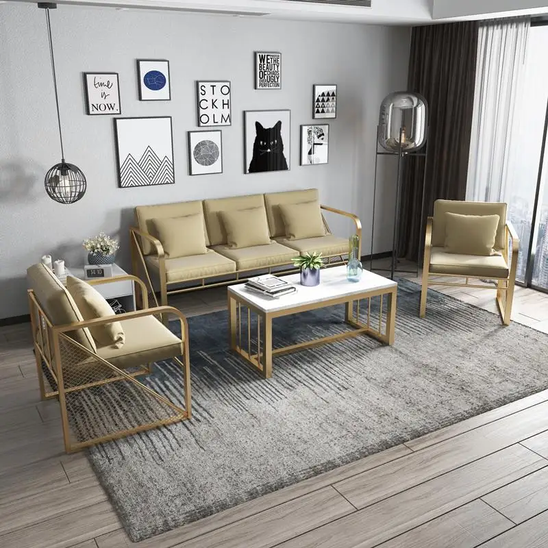 Nordic modern sofa small living room ins style web celebrity chair office metal sofa combination leisure sofa chair