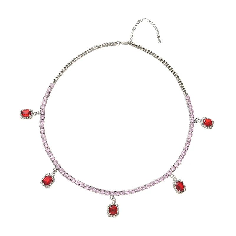 Women Bling Hip Hop Zircon Necklace