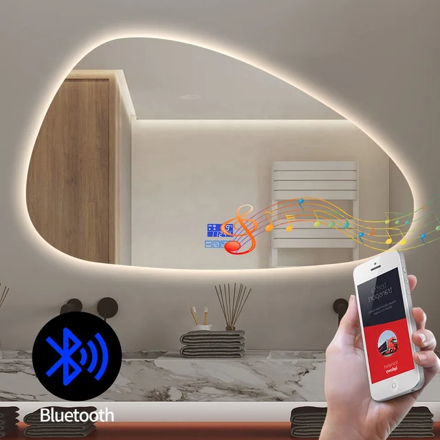 Hotel/ Home/ Villa Luxury Creative Frameless Irregular Special LED Smart Mirror