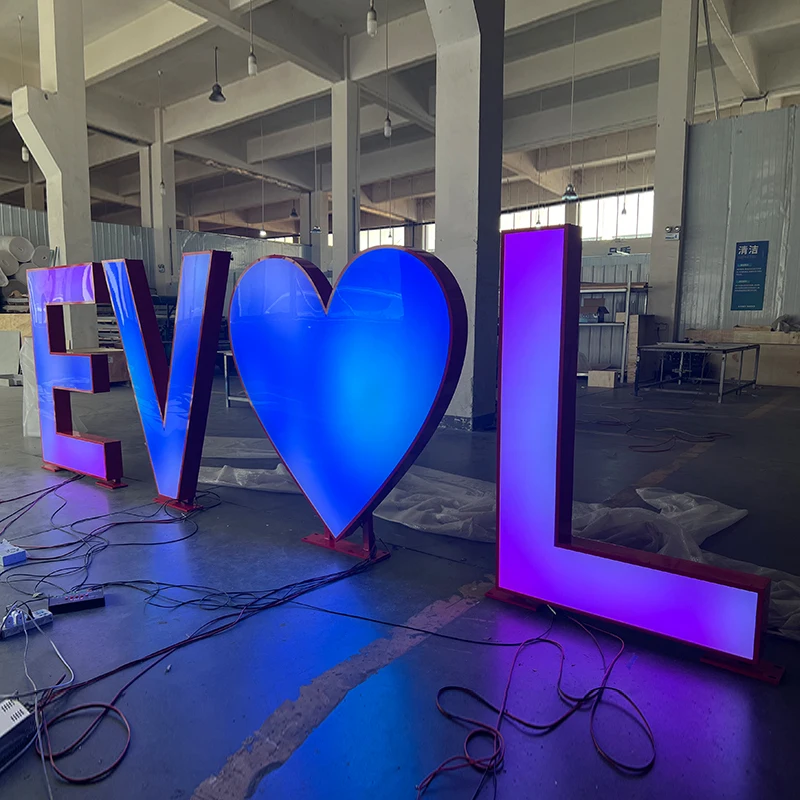 Track-mounted Versatile Installation Acrylic Letters with Led Lights 3d Channel Letter Sign for Shop